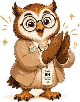 Claude, le hibou RH, applaudit